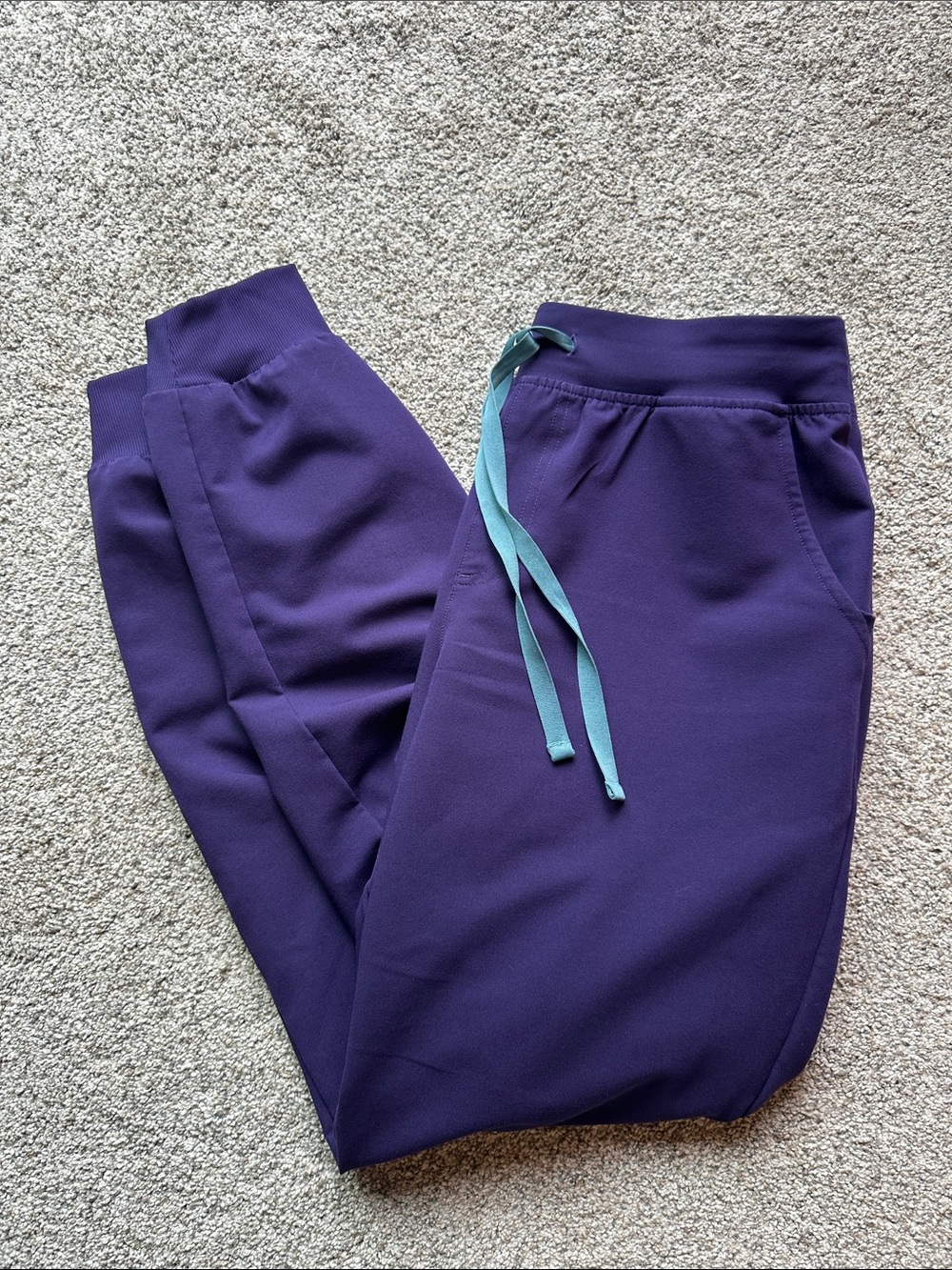 Figs Purple Scrub Joggers with Drawstring